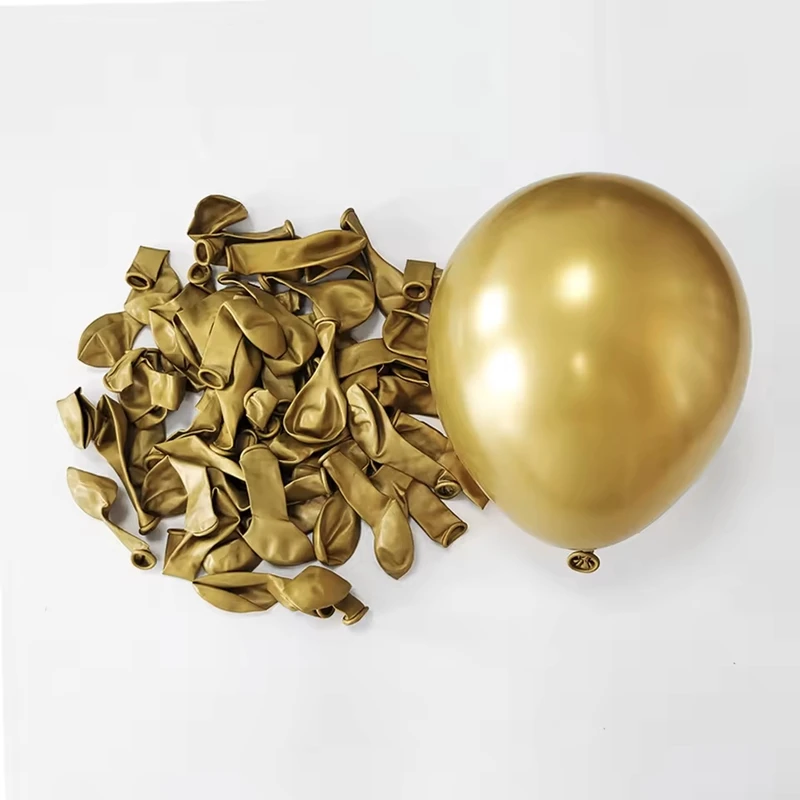Metallic Latex Balloon Silver Chrome Gold Birthday Party