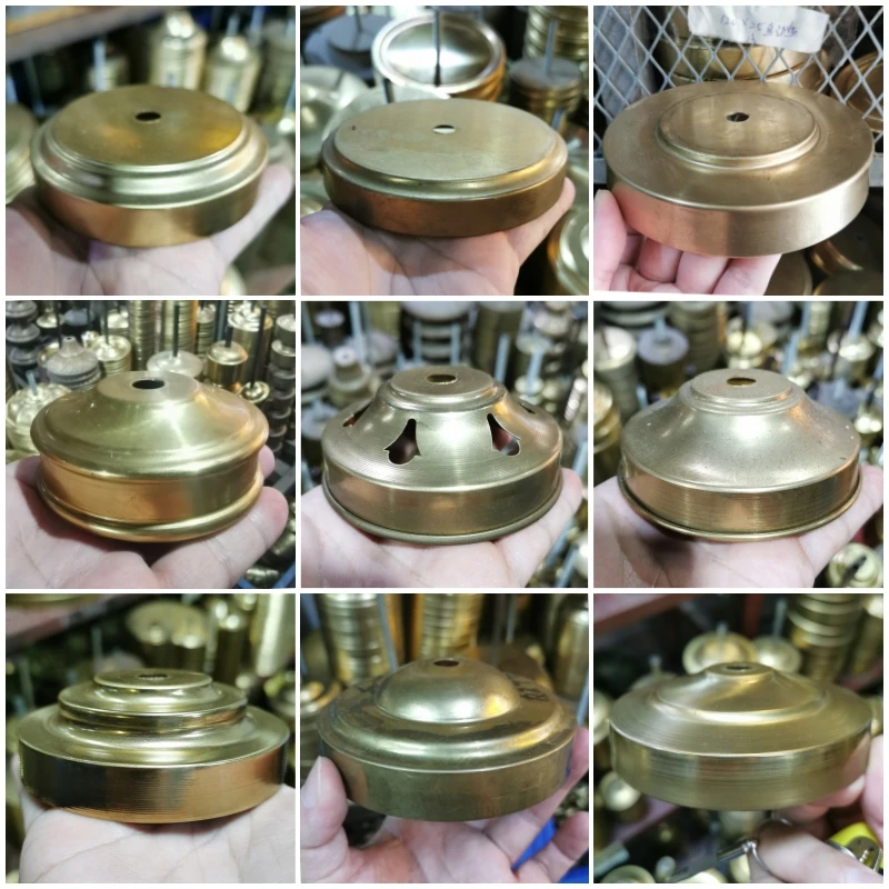 All Brass Desk Lamp Base Shade Claw Unpolished Lampshade Base Ceiling Plate Customizble Processing lamp base led lamp base diy lighting accessories