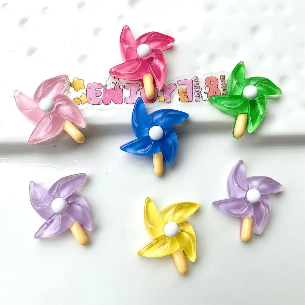 

100pcs/lot Resin flat back simulation cartoon bright windmill 29mm Cabochon Scrapbook Embellishment DIY