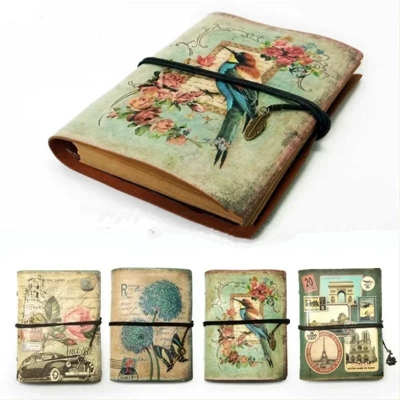 Mini Vintage Handmade Couro Notebook Notepad Portátil Viagem Diário Planejador de Diário Organizador do Cronograma Papelaria Kawaii Escritório - Imagem 2