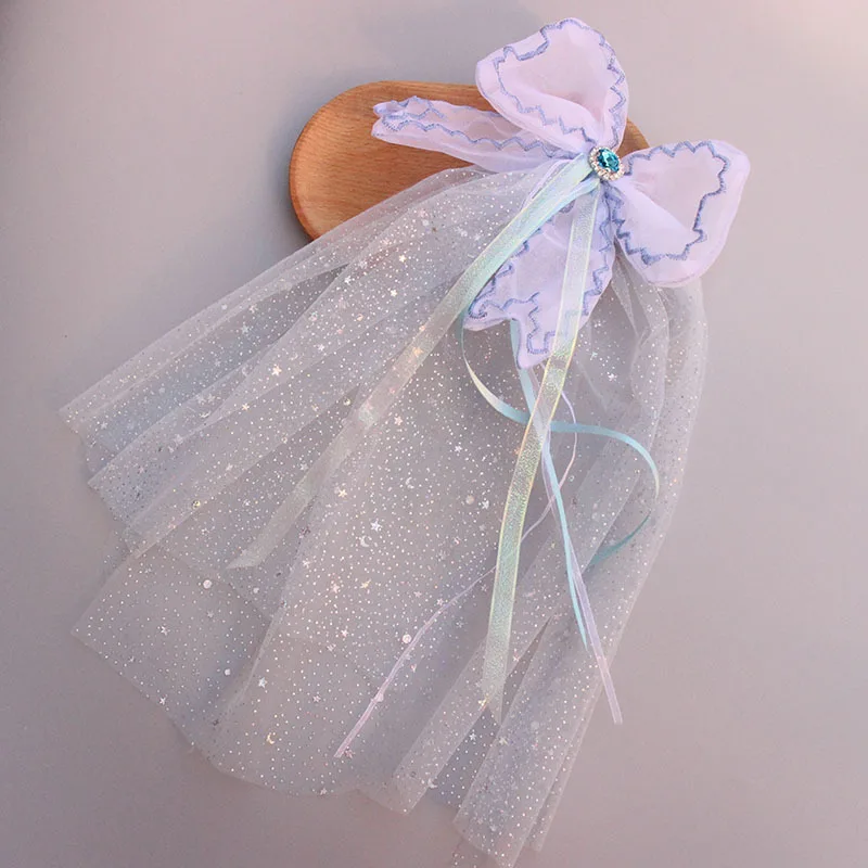 2022 neue Nette Spitze Net Garn Krone Stirnband Für Mädchen Handgemachte Bogen Haarbänder Prinzessin Rosa Haar Hoop Weihnachten Geschenk Zubehör – Detail 17