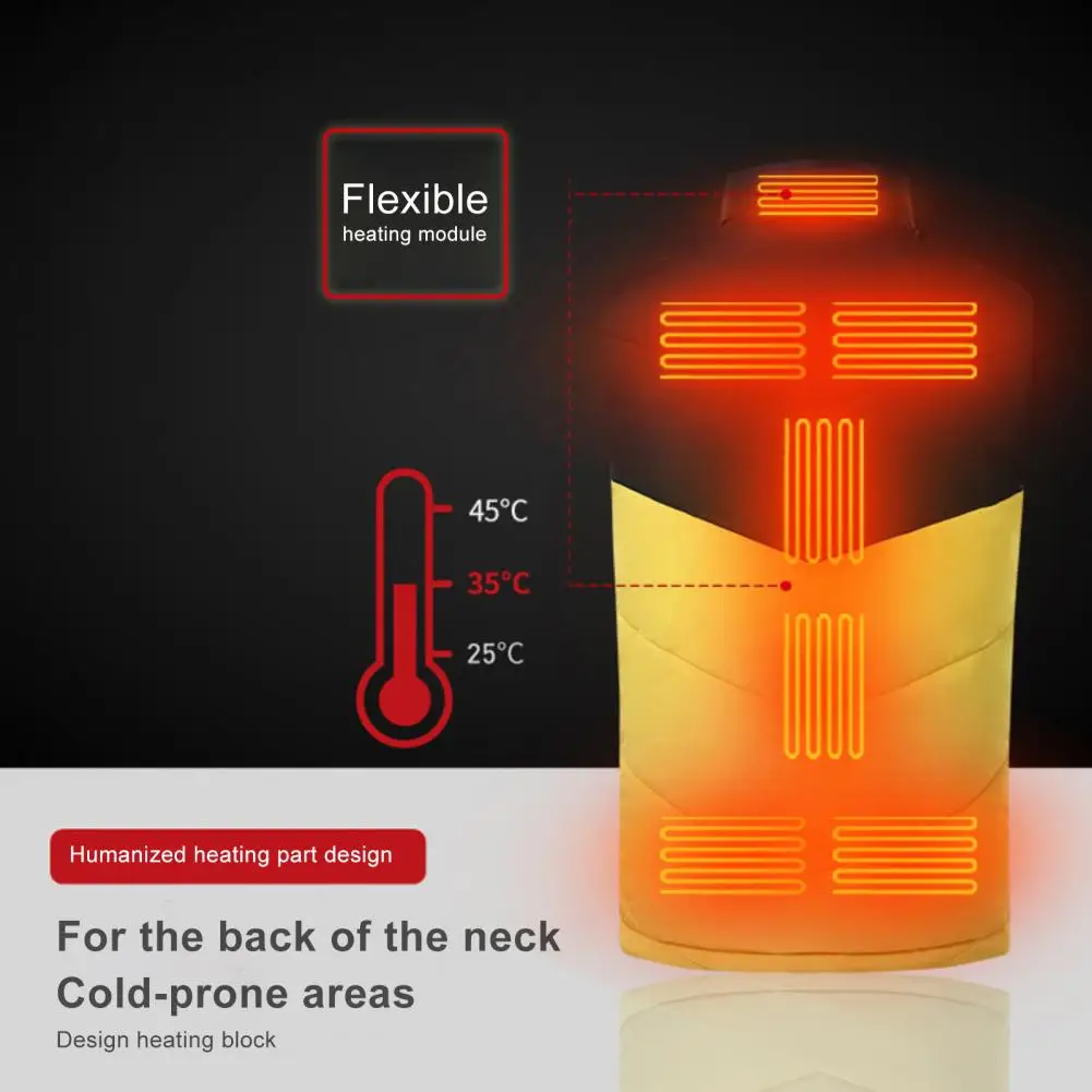 

Heating Vest Convenient USB-Powered Energy-saving Men Women Electric Heating Vest for Outdoor Heating Coat Heated Jacket