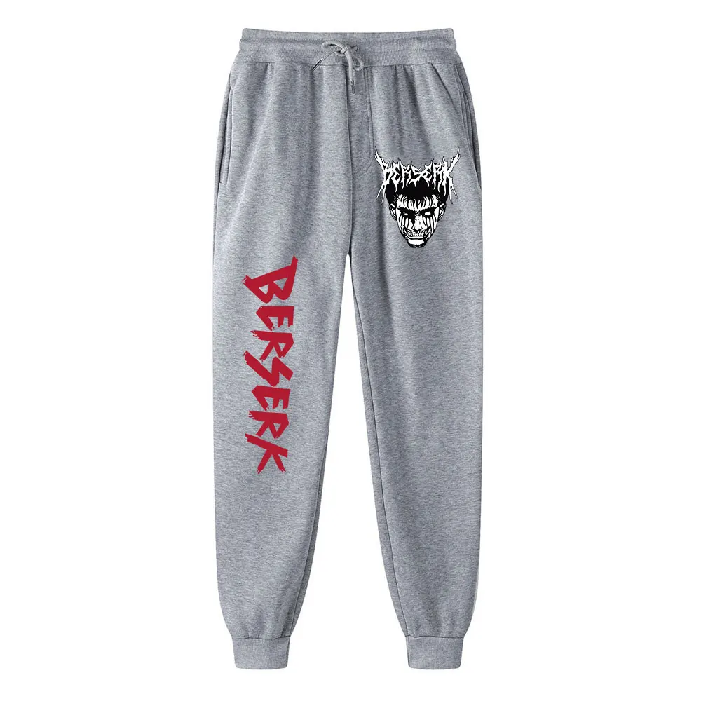 Mens Casual Anime Berserk Pants Autumn Fleece Sweatpants Men Running Jogger Sports Gym Trousers Fashion Workout Men Long Pants 4