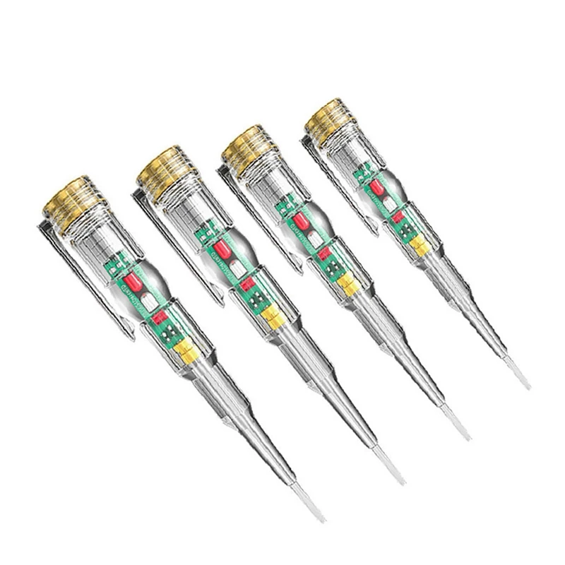 N15R-4PC Intelligent Induction Power Voltage Detector Pen 24-250V Circuit Tester Electrical Screwdriver Indicator Electrician