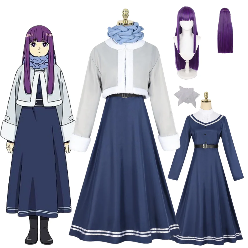 

Anime Frieren at the Funeral Fern Cosplay Costume Fern Cosplay Wig Winter Clothes Outfits Halloween Carnival Christmas Party