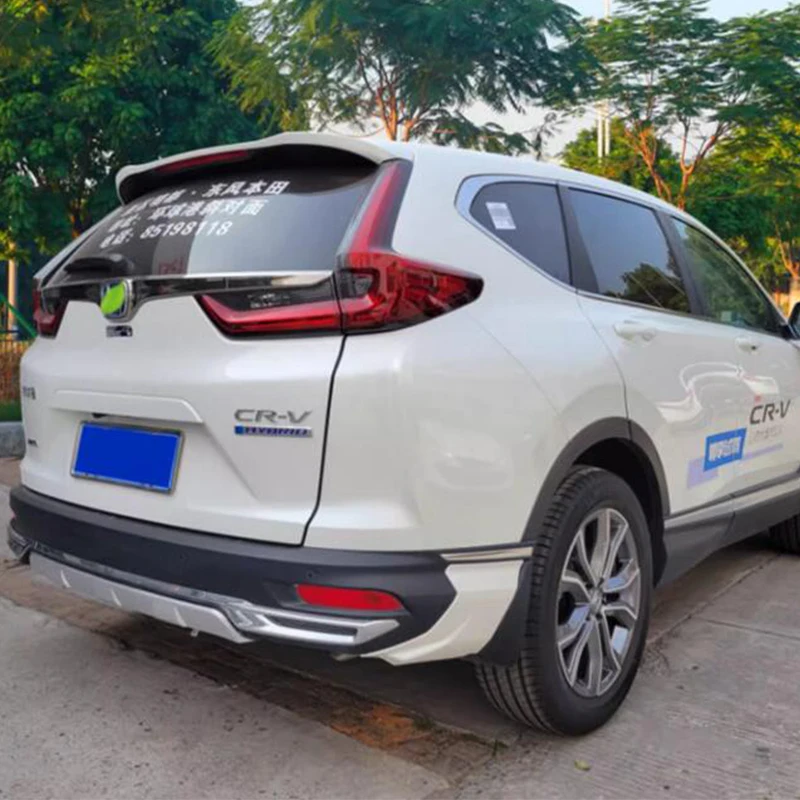 

Для заднего бампера рассеиватель губ сплиттер 2021 Honda CRV задний угол обмотки ABS пластик Комплект для защиты от столкновений