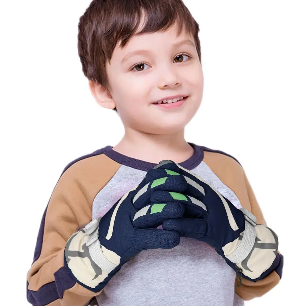 New Fashion Non-slip Children Kids Winter Must Snow Snowboard Children Ski Gloves Windproof Waterproof Long-sleeved Mitten