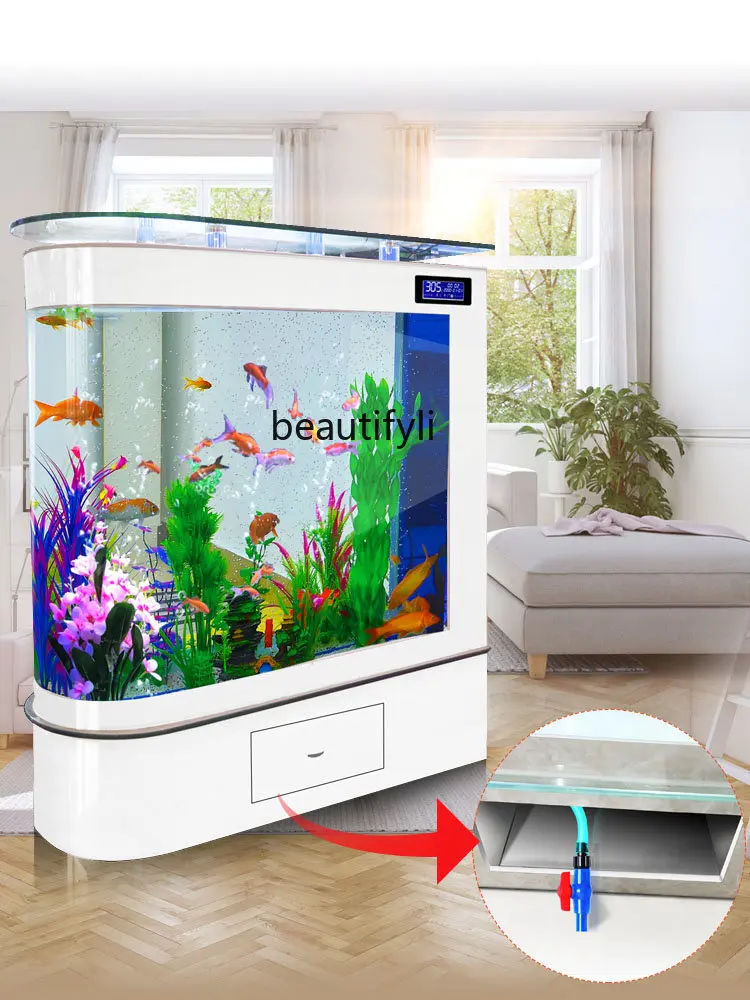 yj European-Style Medium Fish Tank Aquarium Ecological Glass