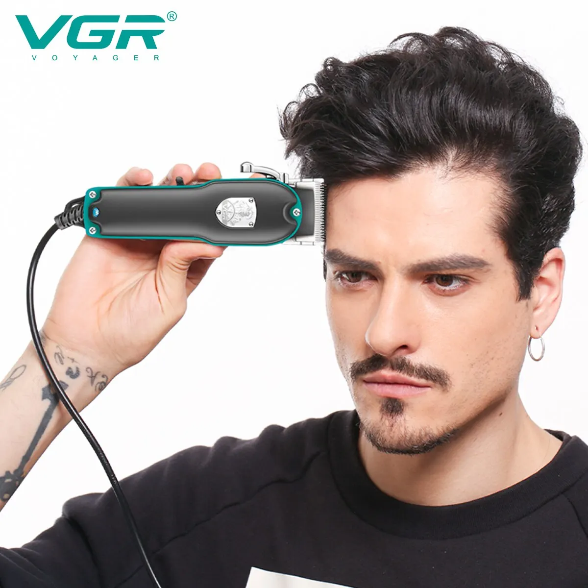 Hair Clipper VGR Professional Hair Cutting Machine Electric Wired Clipper Adjustable Trimmer for Men V 123 hair clipper