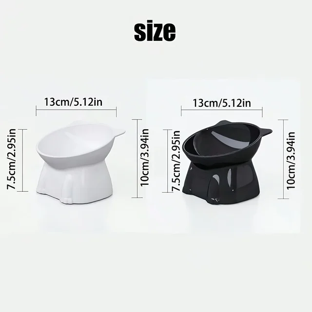 cat bowl, anti vomiting 15 degree tilted cat tray, stable base, not easy to overturn, pet drinking or food feeding station 3