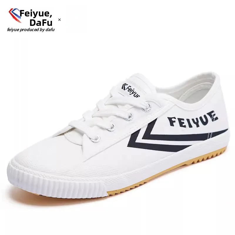 Feiyue Upaded Athletic Canvas oes Spor Casual Low Top round Toe Flat Heel Rubber Outsole Anti-Slip Couple Sneakers