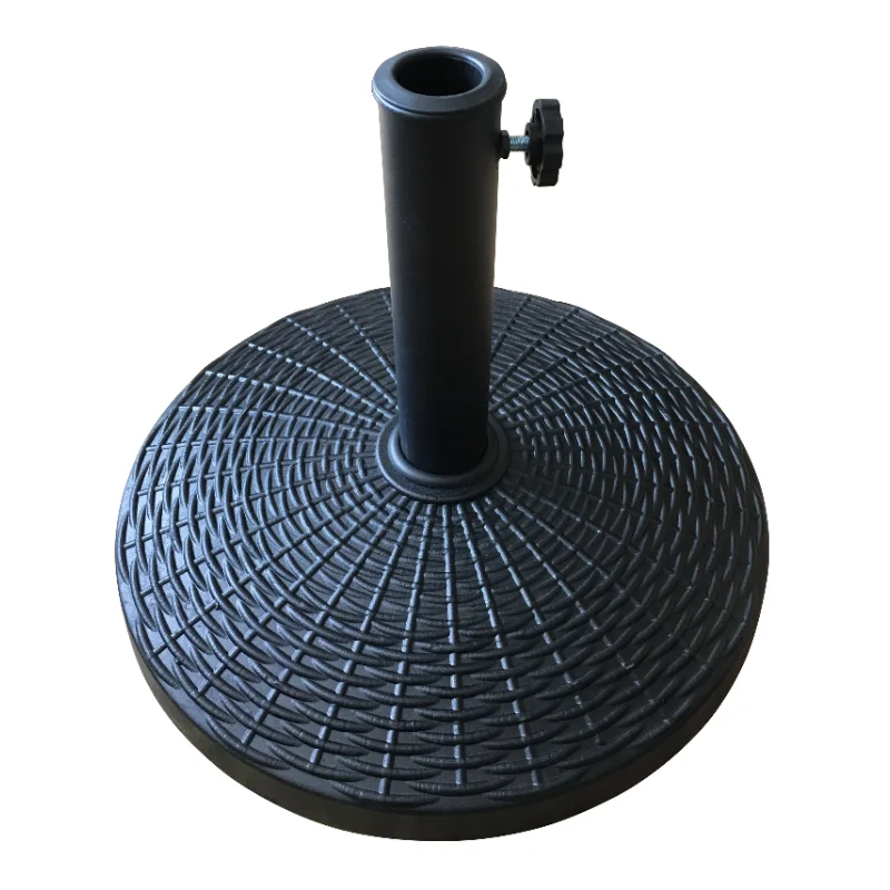 

（2 pieces）Mainstays 22 lbs Black Round Powder Coated Resin Patio Umbrella Base