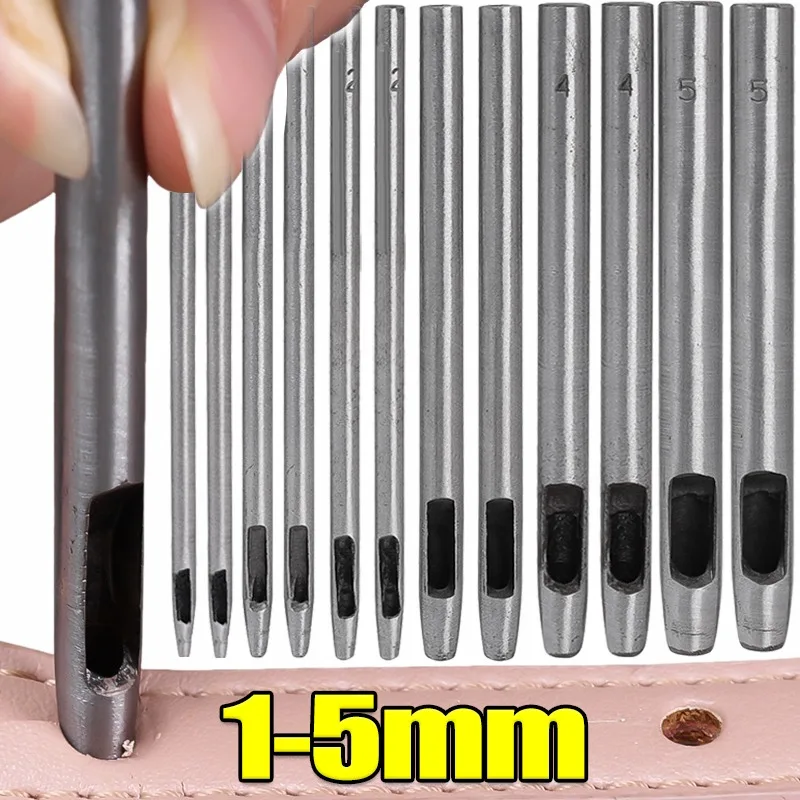 Premium Leather Hollow Punch Set - Perfect for DIY Crafting, Fabric, and Belt Making
