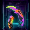 3D Printed Gravity Claw Knife Toy Stress Relief Butterfly Fidget Hand Gripper Sensory Toys Luminous decompress push card gifts 1