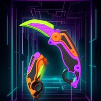3D Printed Gravity Claw Knife Toy Stress Relief Butterfly Fidget Hand Gripper Sensory Toys Luminous decompress push card gifts 1