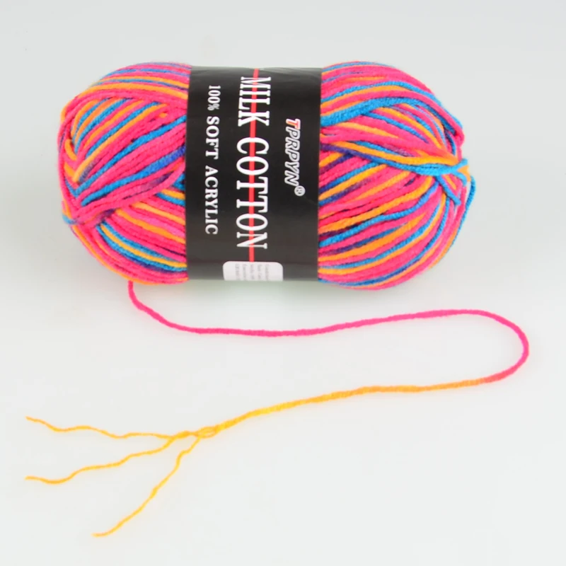 TPRPYN 1Pc=50g Knitting Crochet Milk Cotton Wool Yarn Hand Knitted Yarn DIY Craft Knit yarn Sweater Scarf Hat line threads 120M 5