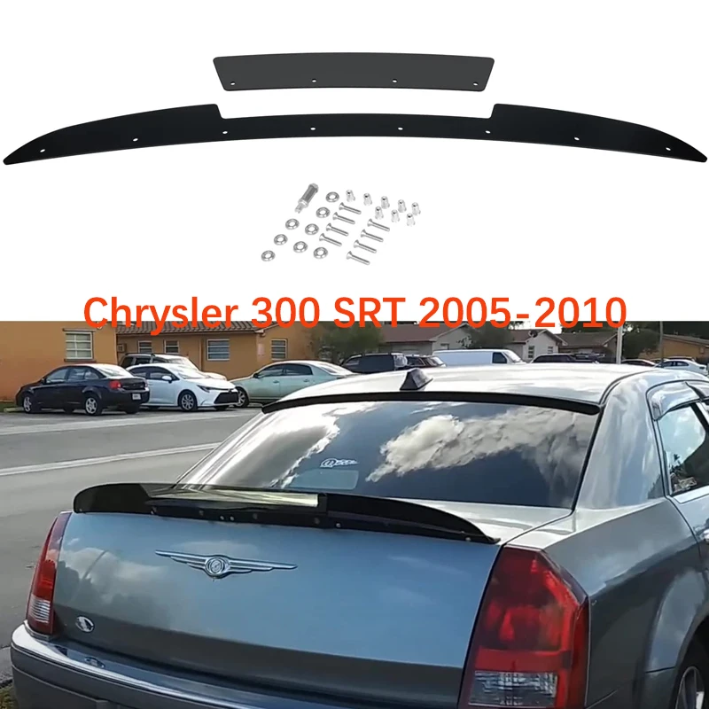 

Rear WickerBill Spoiler for Chrysler 300 SRT 2005-2010, Add-on Type 2-Piece Rear Wicker Bill Spoiler Includes RivNut Tool