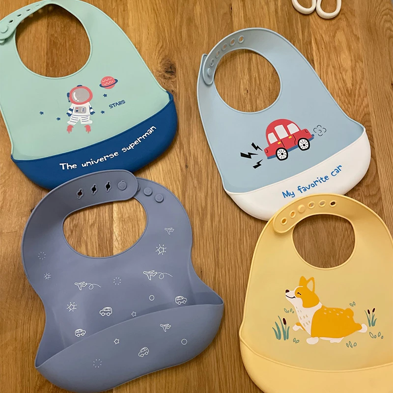 Baberos De Silicona Para Niños Delantales Impermeables Baberos De Silicona Para Niños Delantales Impermeables