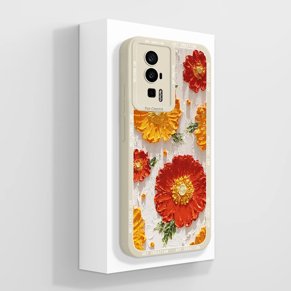 Luxury Flower Woman Liquid Shockproof Anti-Fall Phone Case