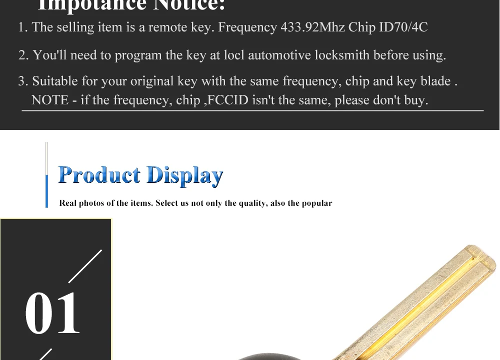 Keyforkess per Lexus Fob P/N: 50171 ASK 433MHz 4D68 Chip telecomando testa chiave auto 3 pulsanti TOY48 sostituzione lama non tagliata - S1bb078a369e744afa6f61846fa93b443V