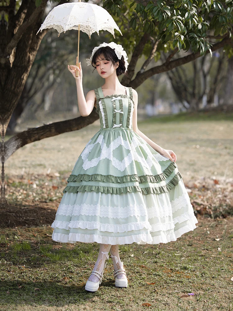 

Original Design By Withpuji Ph Pastoral Style Long Style Lolita Summer Dress Sweet Loli Tea Party Fairy Princess Dress