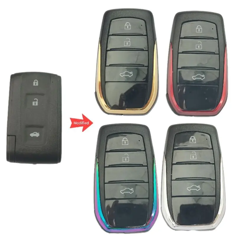 Smart Modified Remote Key Shell Case Fob 3 Button For Toyota CROWN Prius Vers Corolla