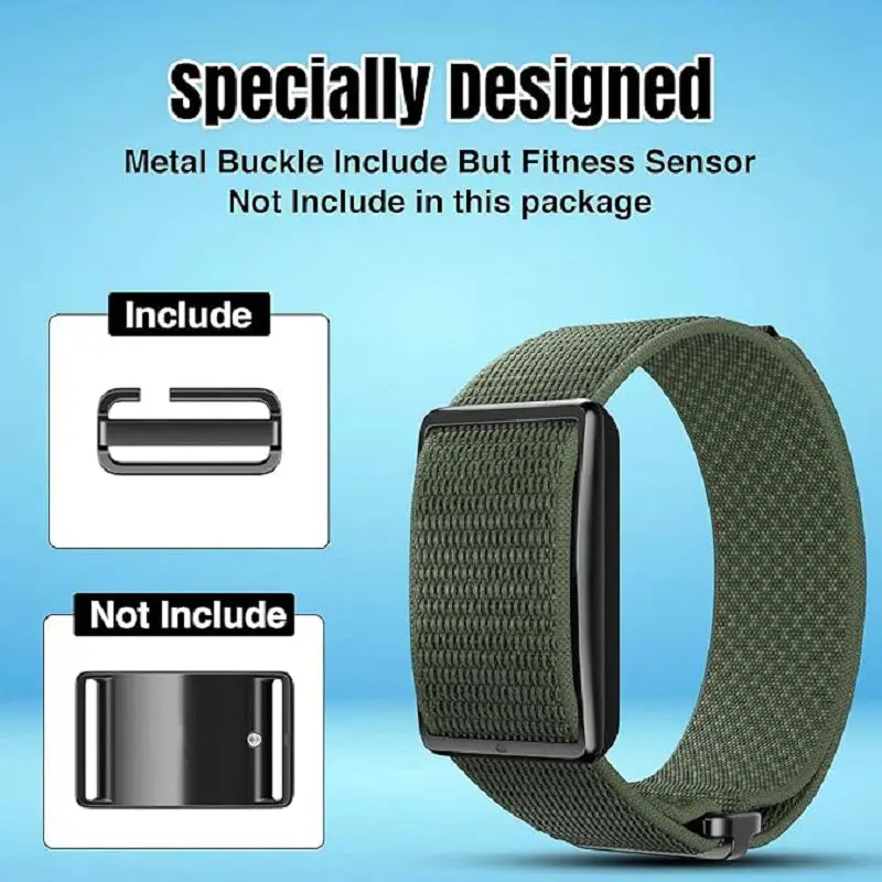 Lightweight Nylon Sport Watch Band with Adjustable Hook Loop Closure