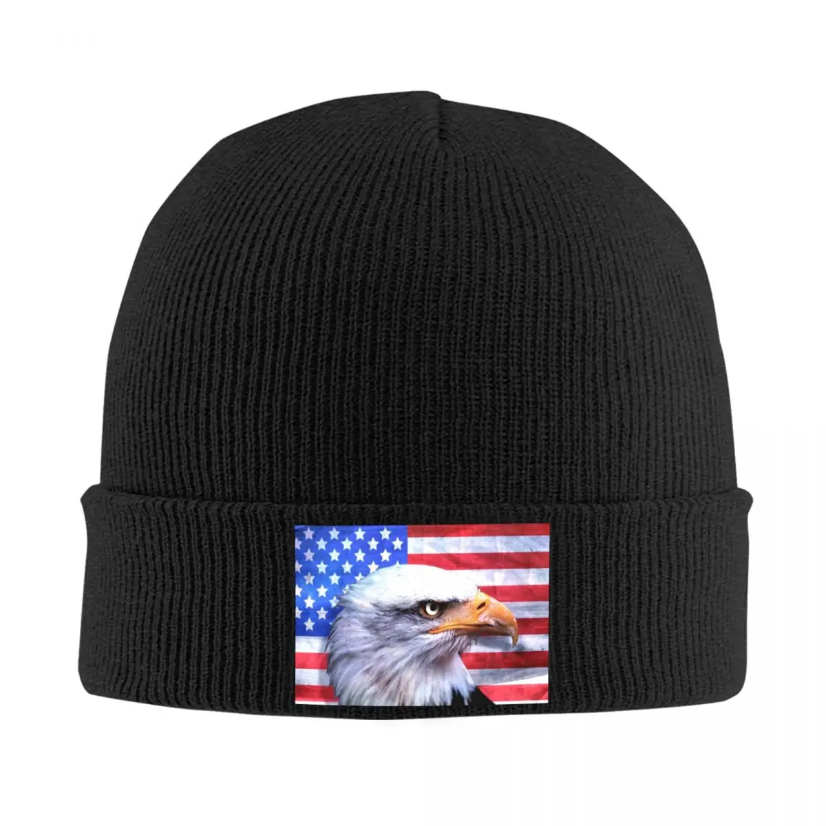 

Patriotic USA Flag American Eagle Skullies Beanies Caps Fashion Winter Warm Women Men Knitting Hat Adult Unisex Bonnet Hats