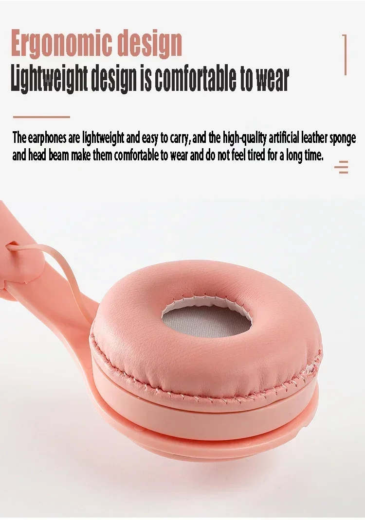 Wireless Bluetooth Headphones With Noise Reduction For Children_voghion.com