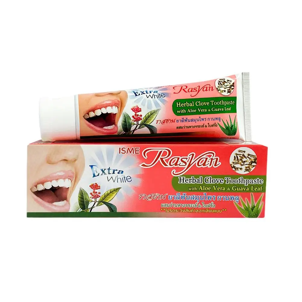 100g ISME Rasyan Herbal Clove Toothpaste Teeth Whitening Paste Dental Care Tooth Oral Stains Remove Dentifrice H3E2 teeth whitening product teeth health product