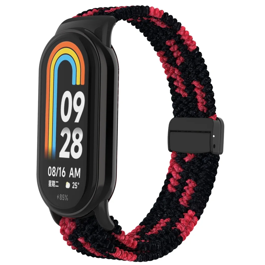Magnetic Nylon Braided Strap with Plastic Buckle
