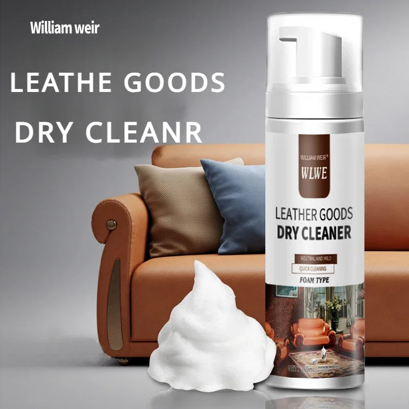 200ml Leather Cleaner, Dry Cleaning Agent, Car Seat Sofa, Leather Bag Care and Maintenance Agent, Cleaning and Agent