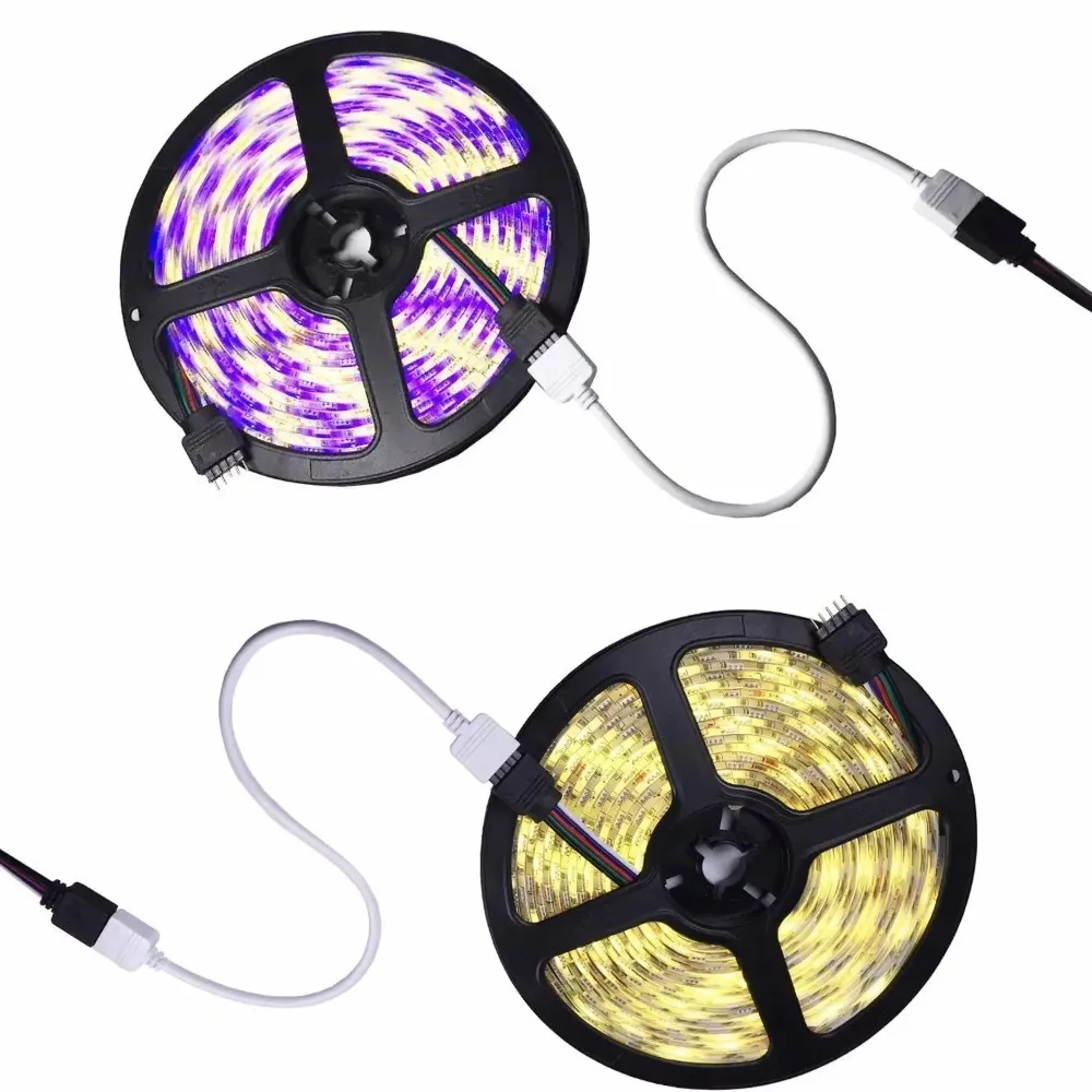 Multicolor LED Strip Extension Cable with Pin Adapter - Various Lengths and Connector Options