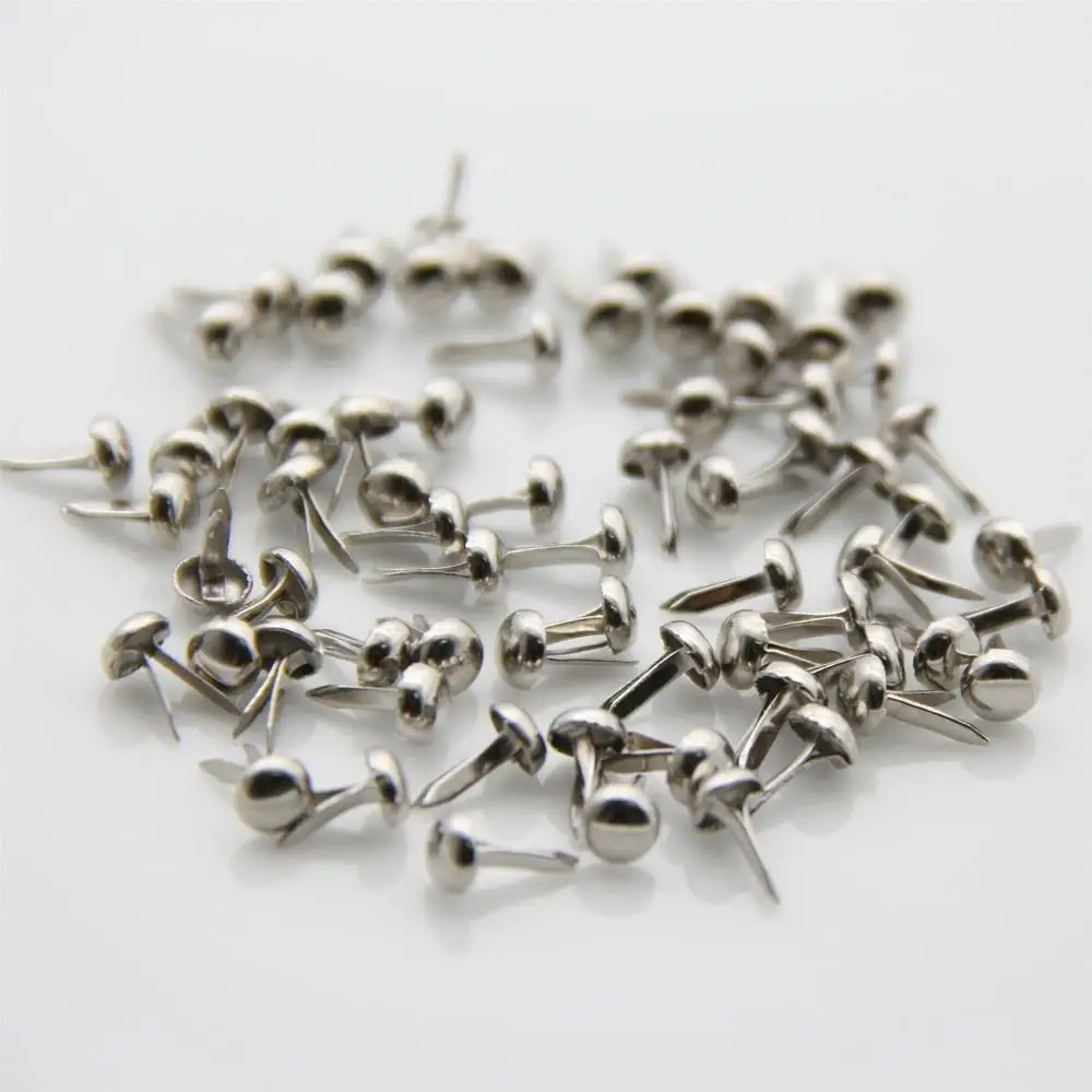 Round Metal Mini Brads Studs Spike For Scrapbooking Embellishment Fastener DIY Handmade Craft Accessories 4.5MM/8MM metal brads