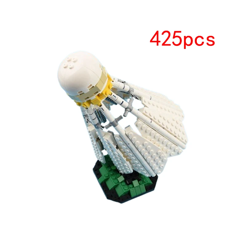 스폿 MOC-118885 스포츠 장비 배드민턴 장식품, 작은 입자 조립 빌딩 블록 모델 장난감