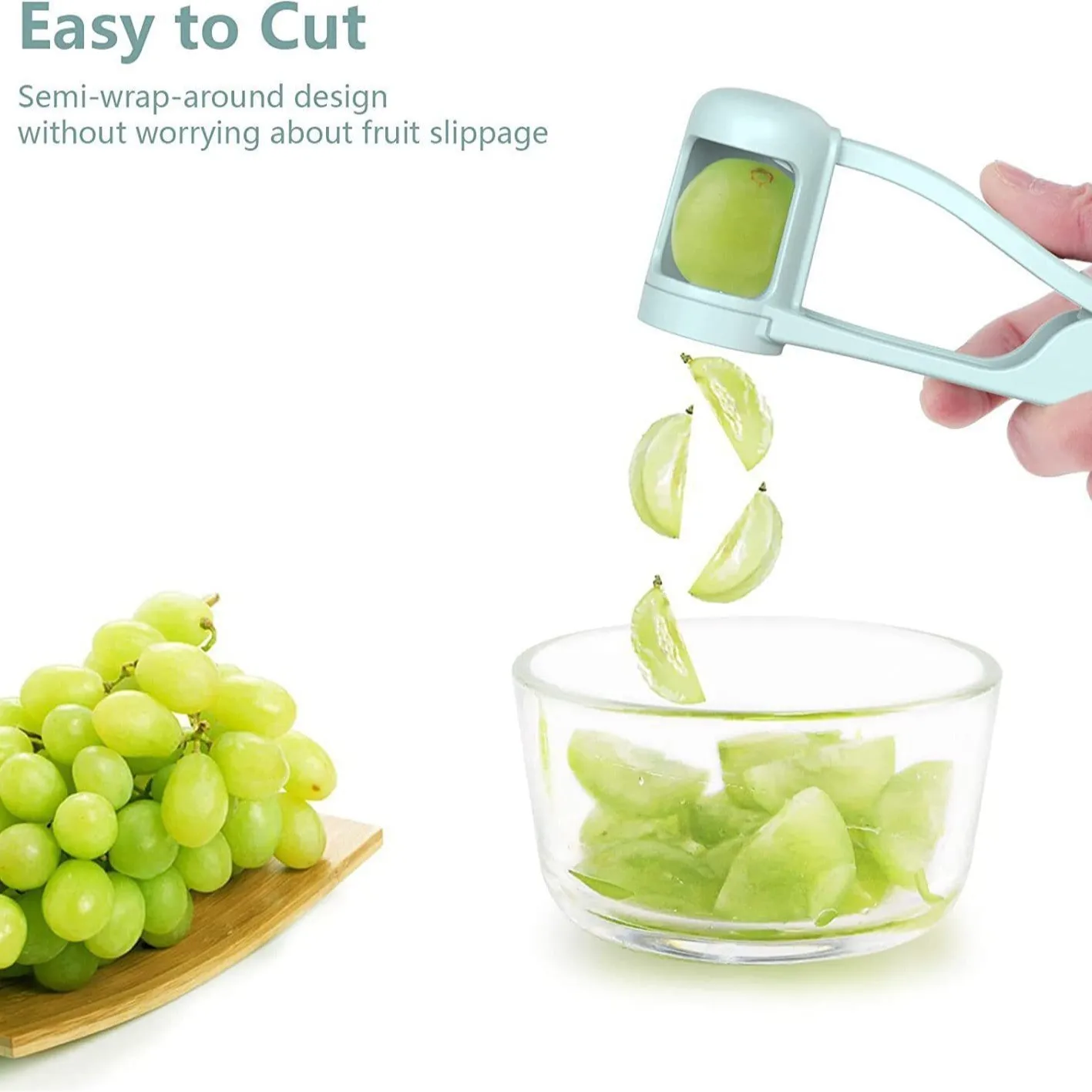 Modern Simple Stainless Steel Grape Slicer Fruit Divider Fresh Fruit Separator Artifact