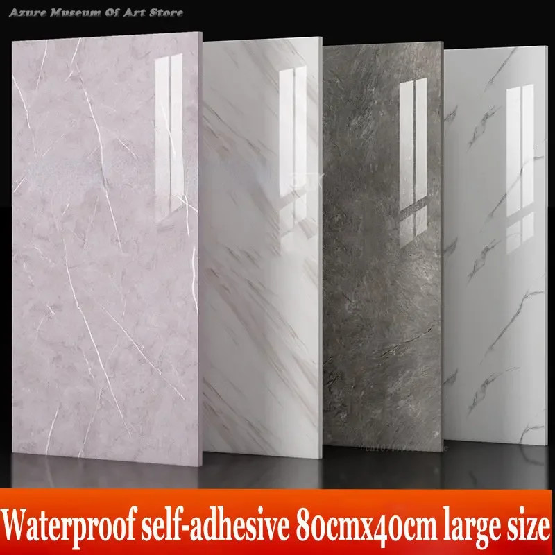 80cm x 40cm Large Size Wall Sticker 3D Self-adhesive Three-dimensional Faux  Marble Tile Wallpaper Waterproof and Moisture-proof - AliExpress