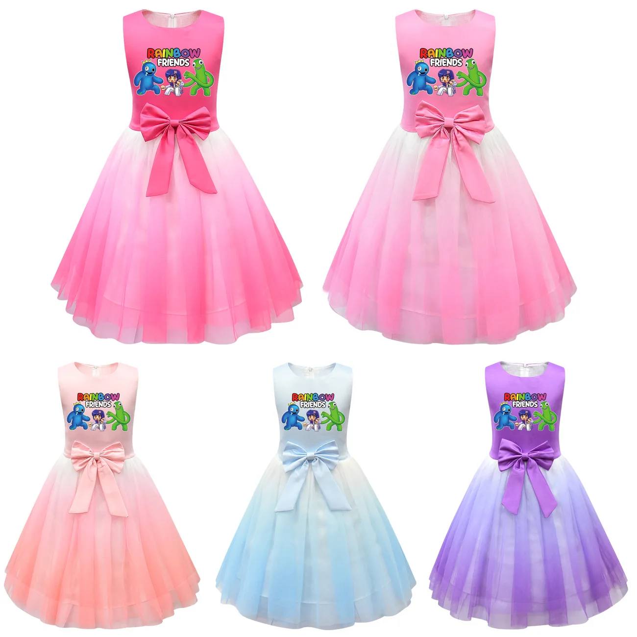 Girls Rainbow Friends Dress 