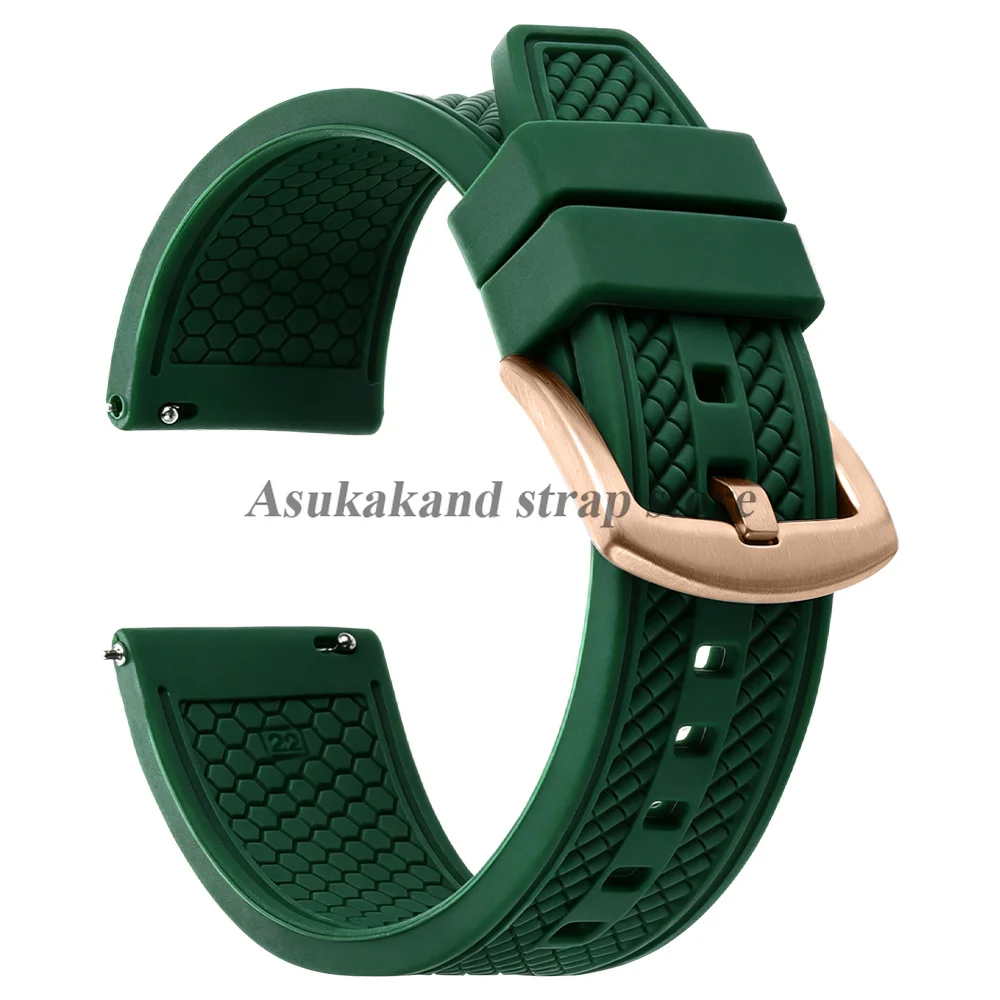Premium Silicone Sports Watch Band – Waterproof & Soft Diving Bracelet Accessory