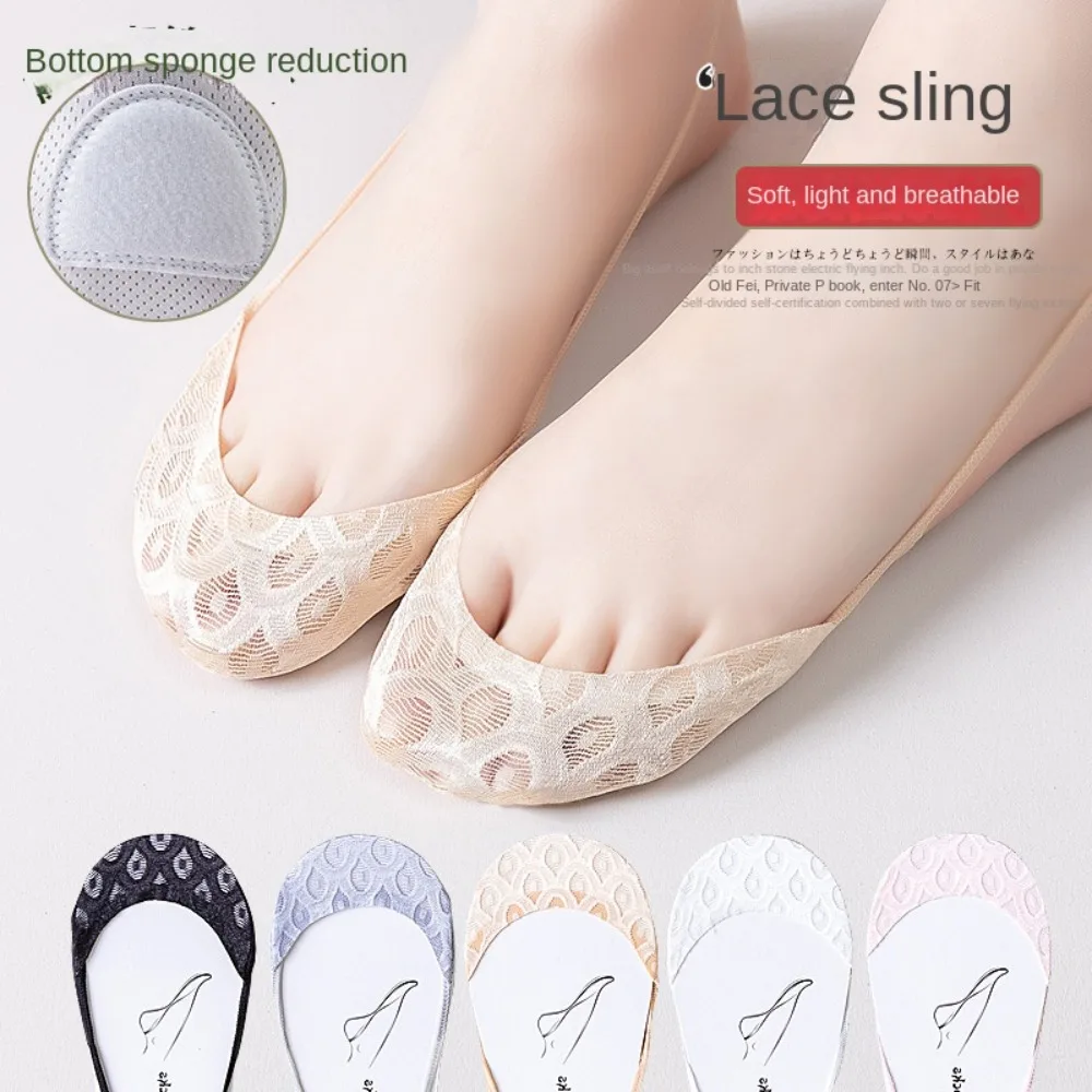 

Носки-невидимки женские, летние силиконовые Нескользящие носки на высоком каблуке, тонкие с закрытым носком и подтяжками