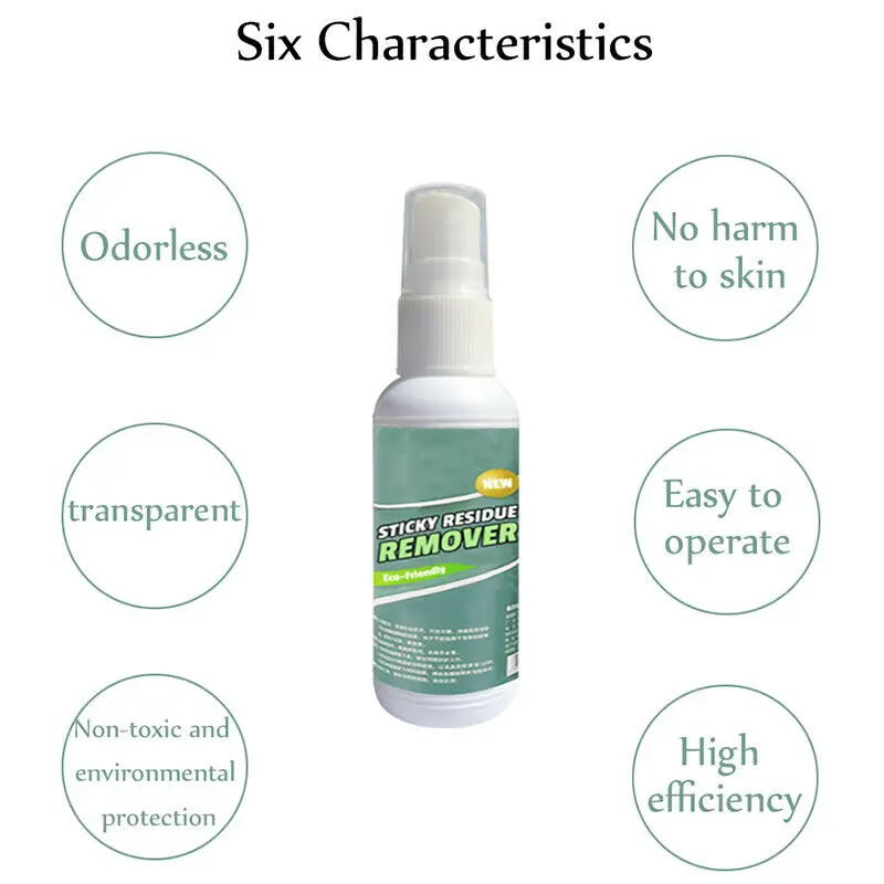 Sticker Remover Sticky Residue Remover Wall Sticker Glue Removal Car Glass Label Cleaner Adhesive Glue Spray