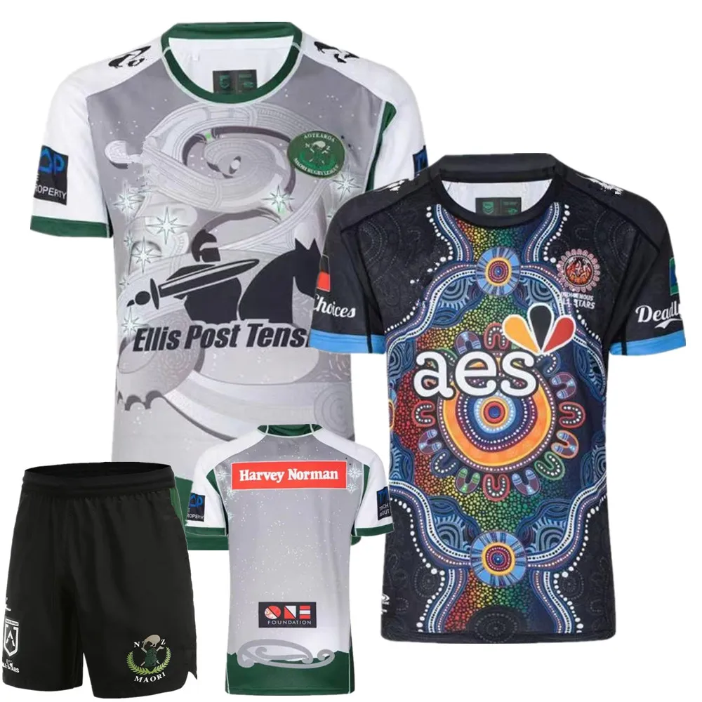 

rugby jersey 2023 2024 INDIGENOUS ALL STARS and Maori All Stars home rugby shirt jerseys