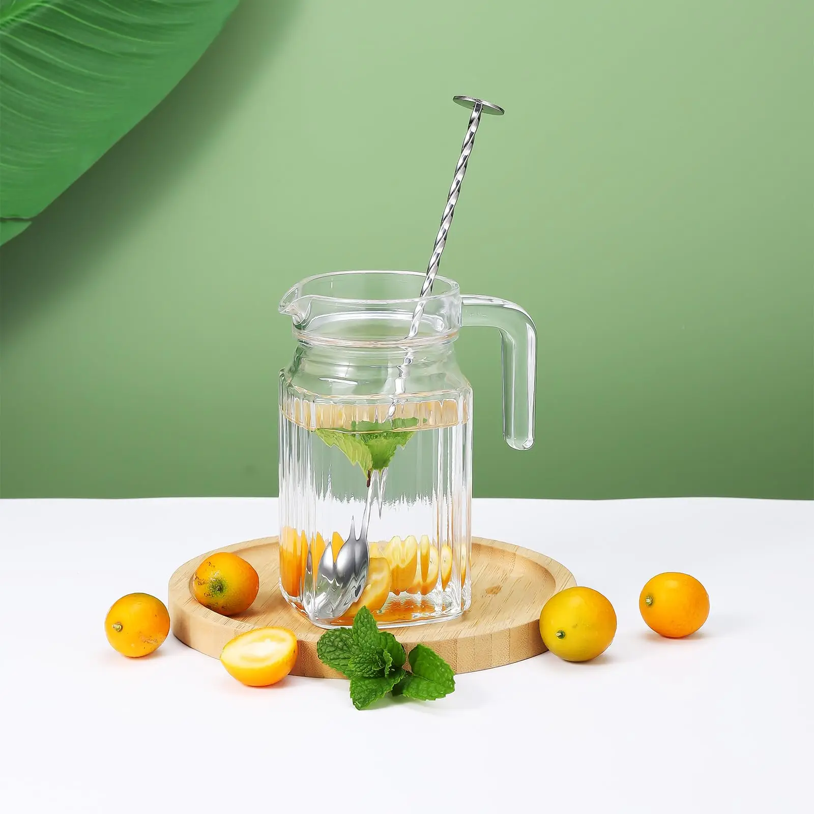 2pcs 304 Stainless Steel Cocktail Spoon Long Handle Cocktail Stick Used to Make Drinks Stirring Juices Iced Tea