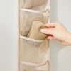7 Grid Sock Organizer Hanging Bag,Hair Accessories Storage Bags for Headdress Jewelry,Wall-mounted Sundries Organiser for Closet 4