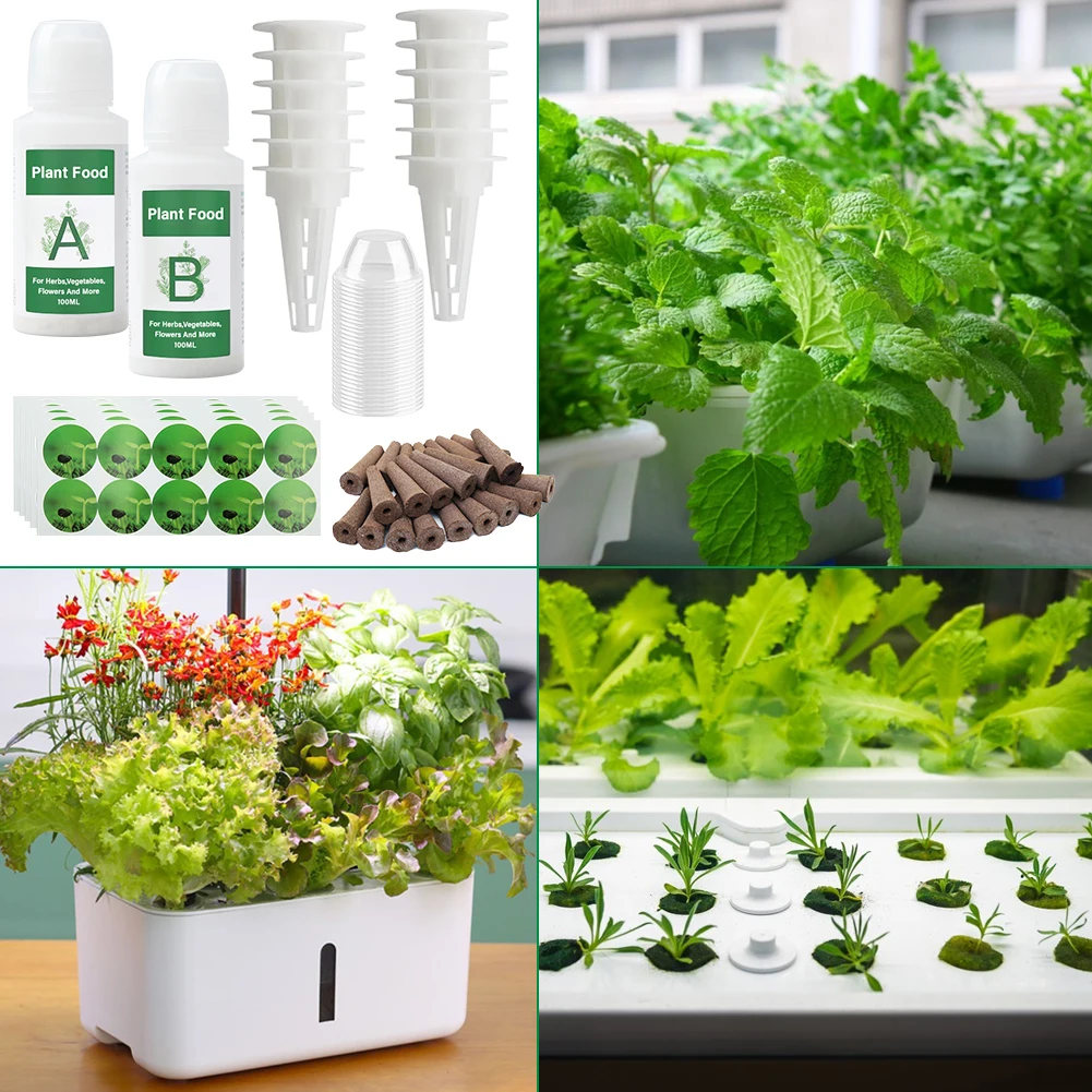 Indoor Hydroponic Growing Soil Cotton Hydroponics Solid AB Fertiliser Set Agriculture Garden Plants Vegetable Nutrient Solution hydroponic gardening kit hydroponic planting tools