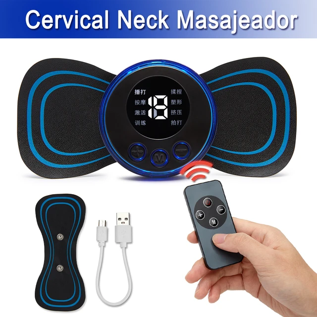 EMS Electric Pulse Neck Massager Cervical Massage Patch 8 Mode LCD Display  Neck Stretcher Back Muscle Stimulator Relief Pain - AliExpress