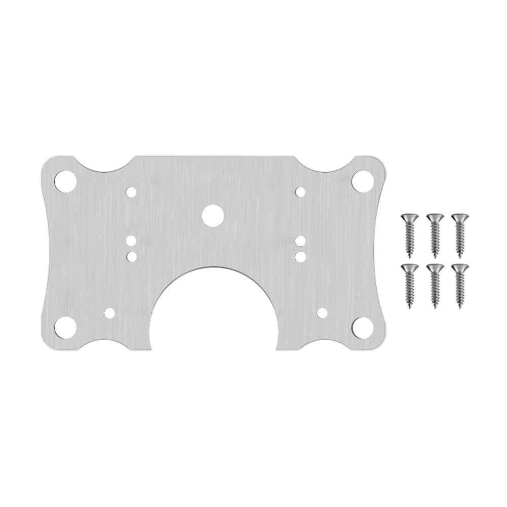 Practical Hinge Repair Plate with Mounting Screws Stainless Steel Plate Window Indoor Furniture Appliance Tool Set
