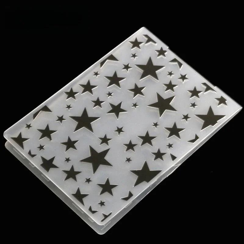 새로운 도착 3D 엠보싱 폴더 DIY 종이 절단 다이에 대한 투명 엠보싱 플라스틱 플레이트 디자인 Scrapbooking 10.5x14.5cm