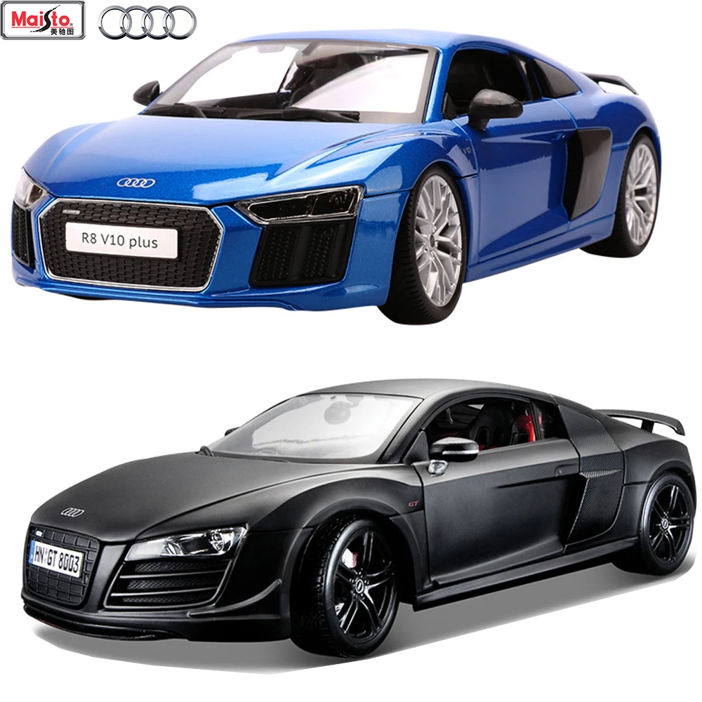 Maisto 1:18 Audi R8 V10 Plus Alloy Static Luxury Metals Diecast Simulation Car Model Child Collect Ornaments Gift,ships Now8 bburago 1 18 bugatti bolide alloy luxury metals diecast simulation car model child collect ornaments gift ships now