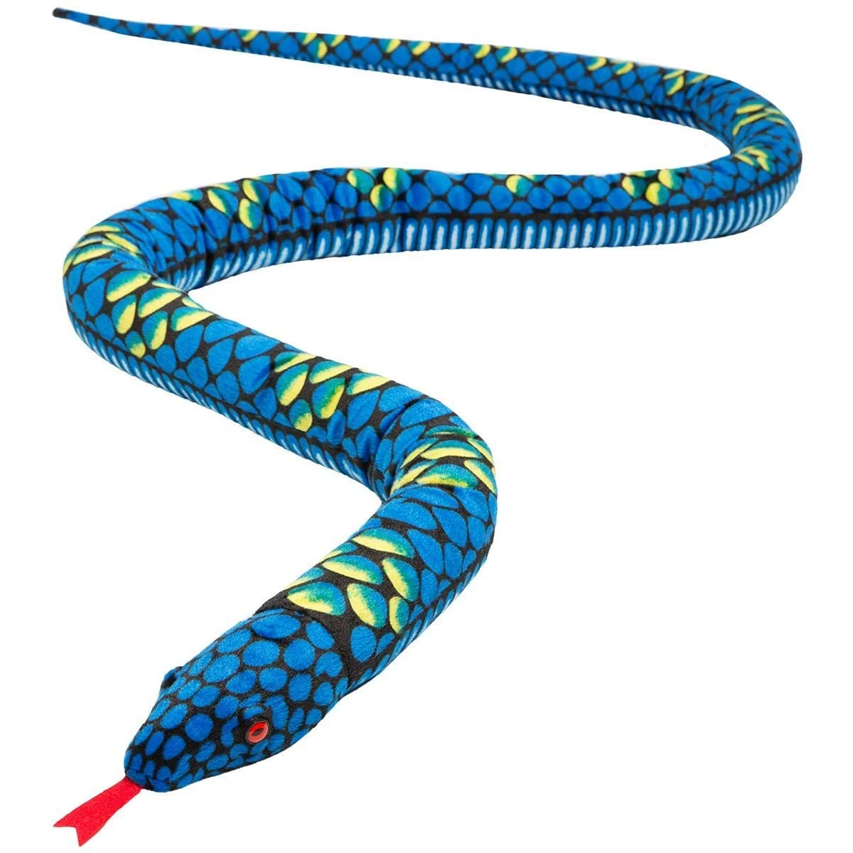 

Плюшевая гигантская змея, реалистичное Мягкое Животное, игрушка с красными глазами, подарки для мальчиков и девочек, 110 дюйма, синий